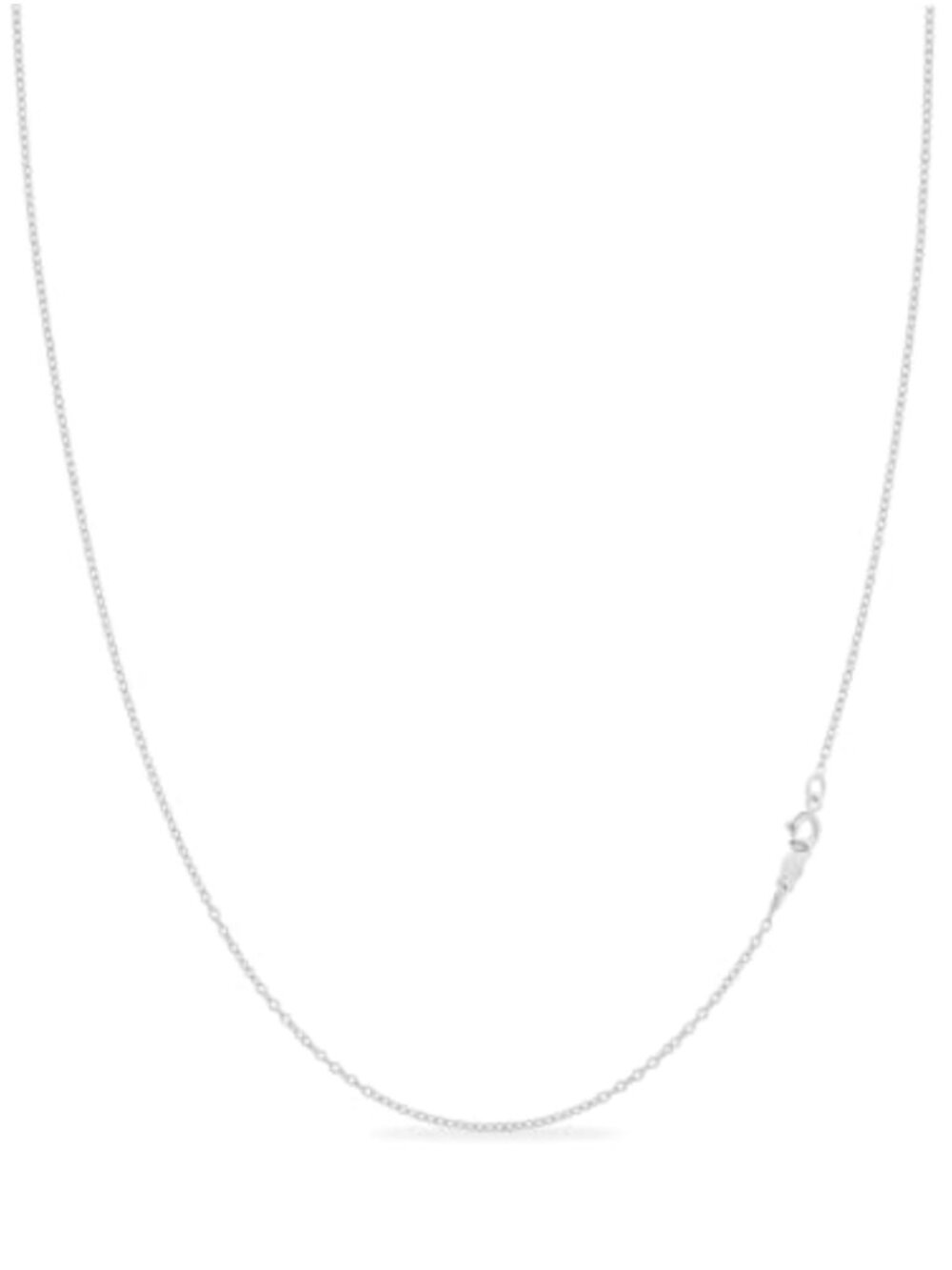KEZEF 925 Sterling Silver Cable Chain Necklace Italy 17 Inch Women